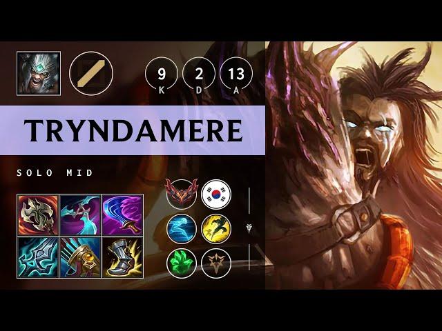 Tryndamere Mid vs Malphite: Legendary - KR Grandmaster Patch 14.18