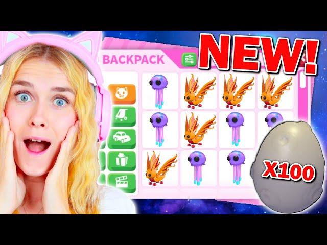 Opening 100 *NEW* MOON EGGS In Adopt Me! (Roblox)