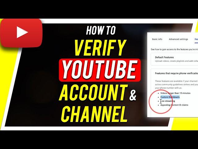 How to Verify Your YouTube Account