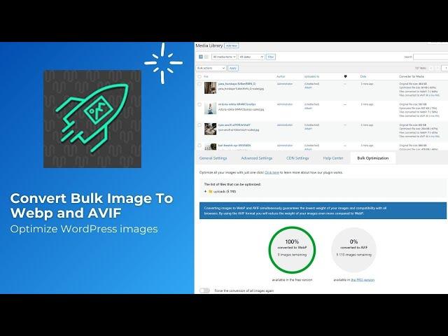 Wordpress Image optimization | Convert images to webp and avif in wordpress