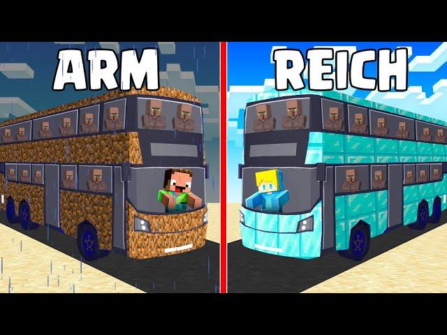 Billy ARMER BUS vs Ukri REICHER BUS CHALLENGE in Minecraft!