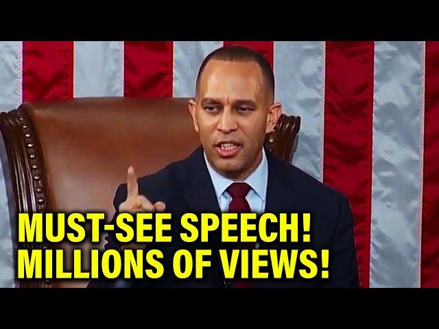 Hakeem Jeffries BRINGS THE HOUSE DOWN in must-see speech of the year