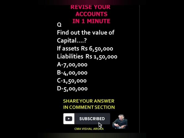 Revise your accounting concept in 1 minute #shorts #accounts #commerce
