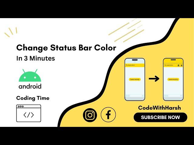 How to Change Status Bar Color in Android Studio | 2024 | JAVA, KOTLIN