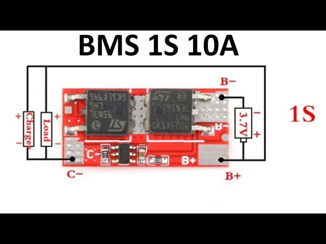 Плата защиты Li-Ion аккумуляторов BMS 1S 10A: BMS контроллер 1S – подключение, тест