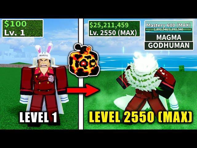 Beating Blox Fruits As Sakazuki | Full Rabbit V4 Awakened | Using Magma Fruit & Unlock God Human