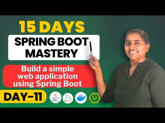 Create a simple web application using Spring Boot  | 15 days to Spring Boot Mastery