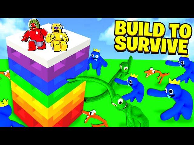 BUILD TO SURVIVE Garten of Banban VS Rainbow Friends Roblox