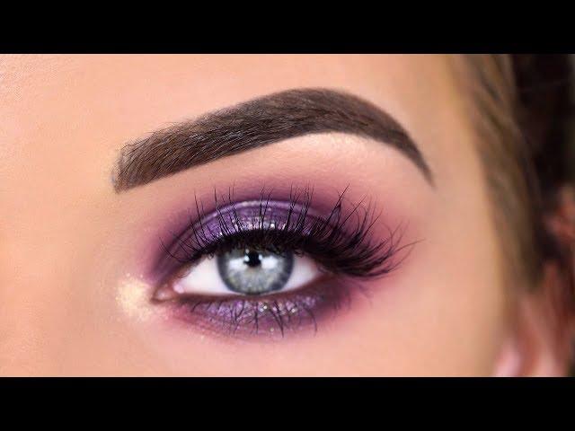 ABH Jackie Aina  + Carli Bybel Palettes | Purple Glitter Eyeshadow Tutorial