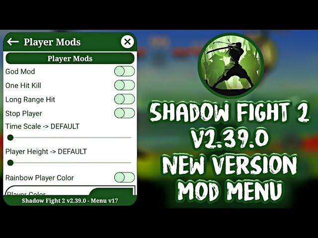 Shadow Fight 2 v2.39.0 Mod Menu Apk v17 [Unlimited All, Long Range Hit, God Mod, Stop Enemy etc.]