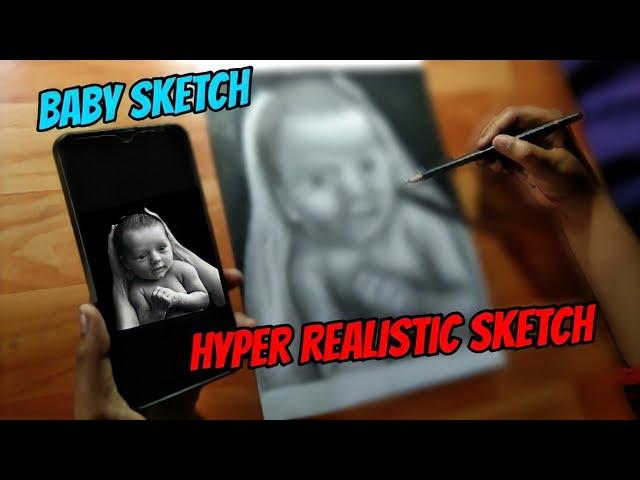 Drawing hyper realistic cute Baby ||Artist Sohom Dey