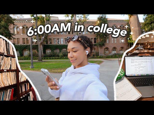 6AM COLLEGE DAY IN MY LIFE  (productive, studying for finals, fall semester at USC)