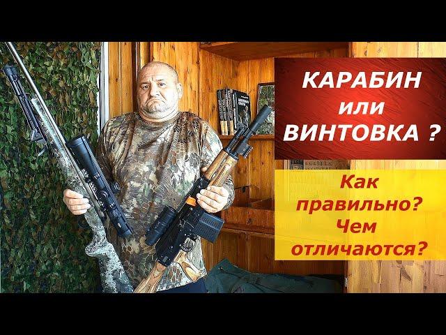 Винтовка или карабин? Как правильно? В чем отличие?