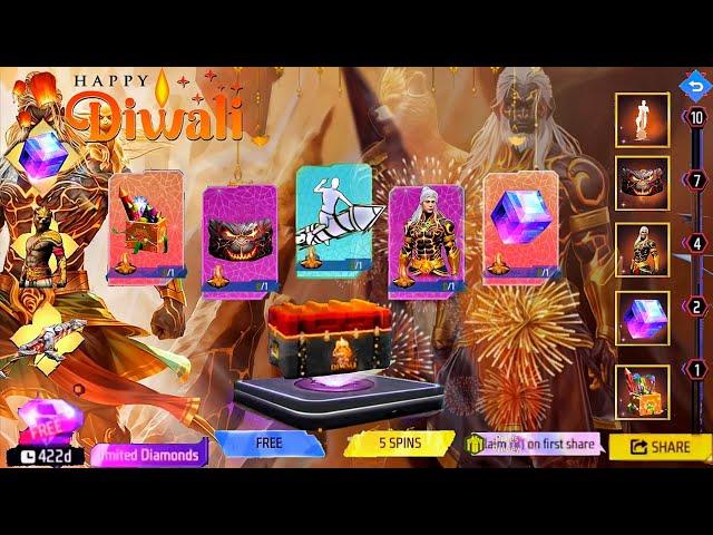 FF Max  Diwali 2024  Free Rewards | Event Free Fire Calendar || FF Max New Event Update Today