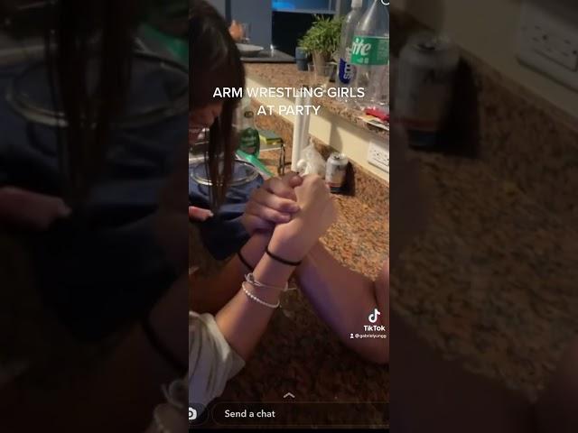 ARM WRESTLING GIRLS AT PARTY (5v1??) #armwrestling