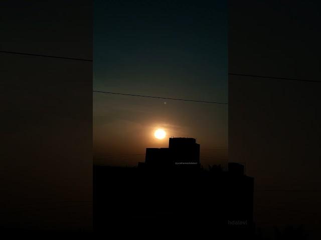 Moon  is rising and Sun  is setting | wait for end 