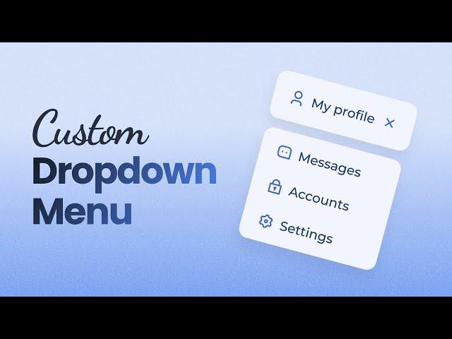 Dropdown Menu Using HTML CSS & JavaScript