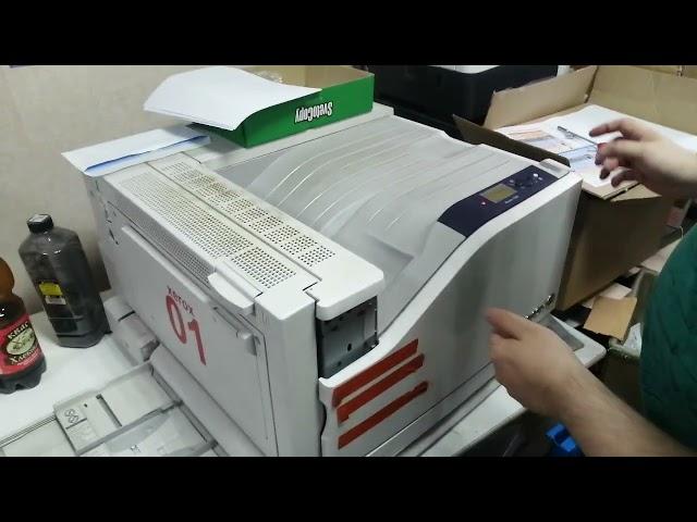 Xerox Phaser 7500. Заправка и печать тонером GALA.