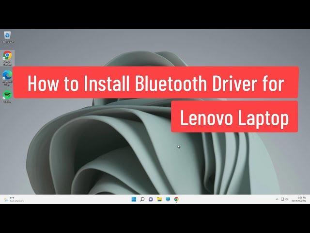 How to Install Bluetooth Driver for Lenovo Laptop