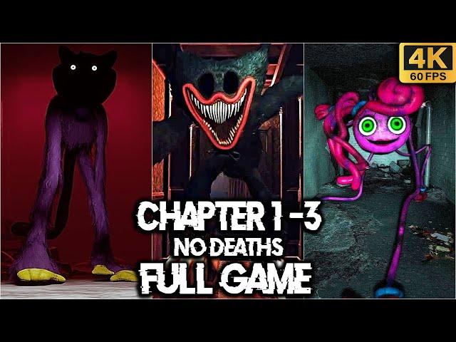 Poppy Playtime Chapter 1 + 2 + 3 - FULL Game Walkthrough No Deaths 100% (All Collectibles)(4K60fps)