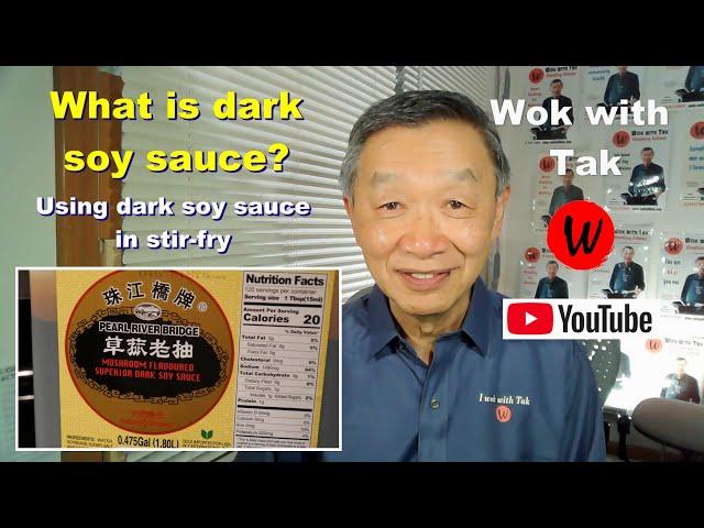 What is dark soy sauce?  Using dark soy sauce in stir-fry.