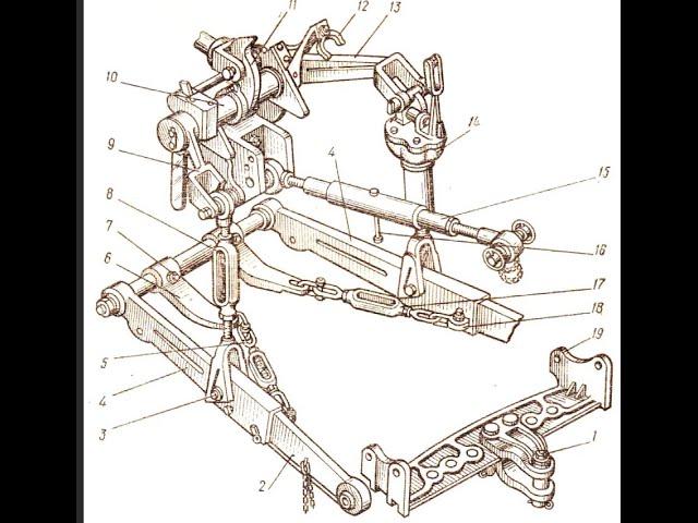 Замена втулок и вала навески Трактора МТЗ