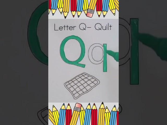 Creative Coloring Qq quilt 🩵#satisfying #art #drawing #viral #shorts #trending