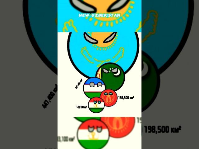 Central Asia union #Countryballs #shorts #uzbekistan #kazakhstan #all #Size #country