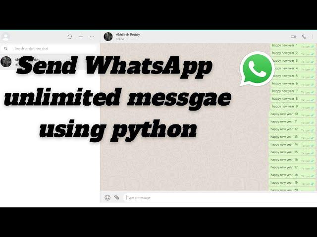 Send Whatsapp message using python | automate whatsapp  unlimited message using python |