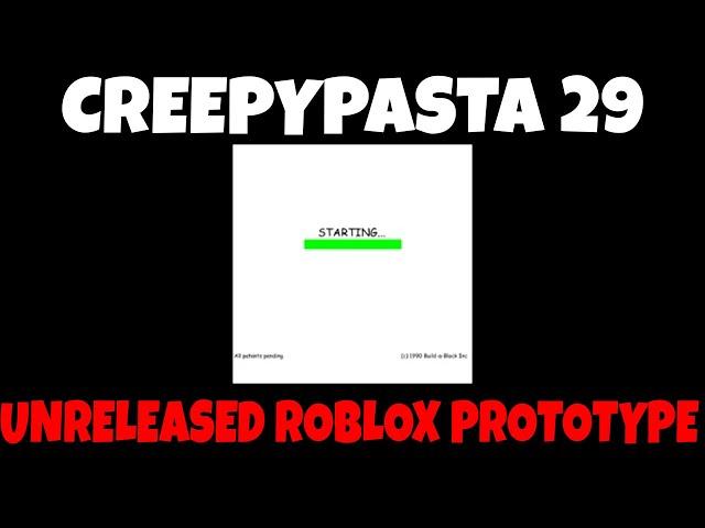 Unreleased Roblox Prototype - A Roblox Creepypasta