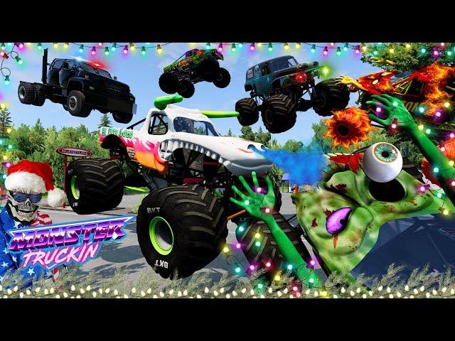 Monster Jam INSANE Racing, Freestyle and High Speed Jumps #66 | BeamNG Drive | Grave Digger