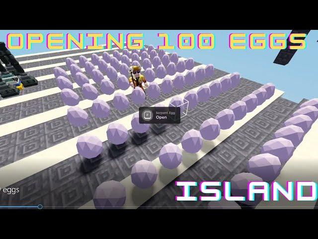 OPENING 100 SERPENT EGGS - Islands - Roblox