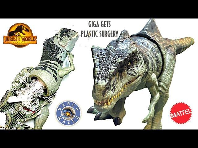 My GIGA gets Plastic Surgery! - Modifying the MATTEL Jurassic World Strike 'n' Roar Giganotosaurus