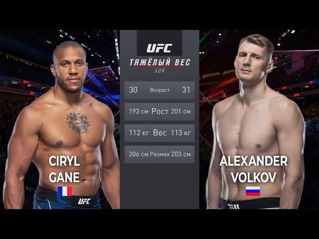 АЛЕКСАНДР ВОЛКОВ vs СИРИЛ ГАН БОЙ в UFC Fight Night