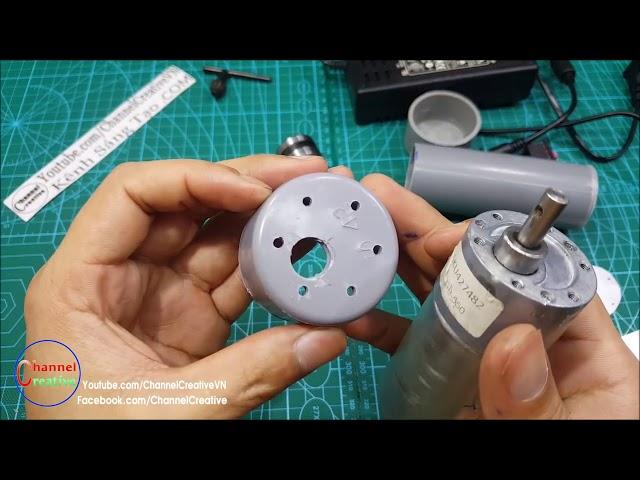 How to Make Powerful 12volt Drill Machine Using PVC Pipe