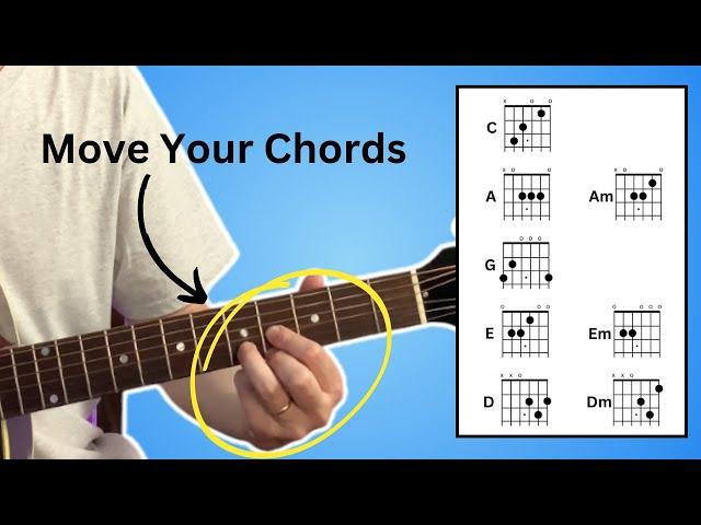 How To Play ALL Chords Across The Fretboard (with the ones you already know)
