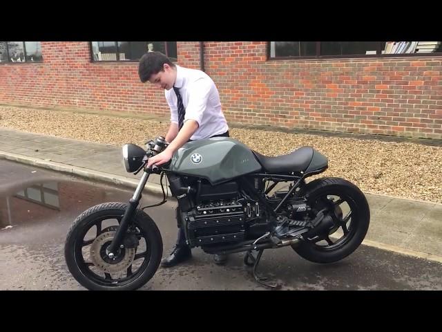 BMW K100 Cafe Racer Engine/Exhaust sound