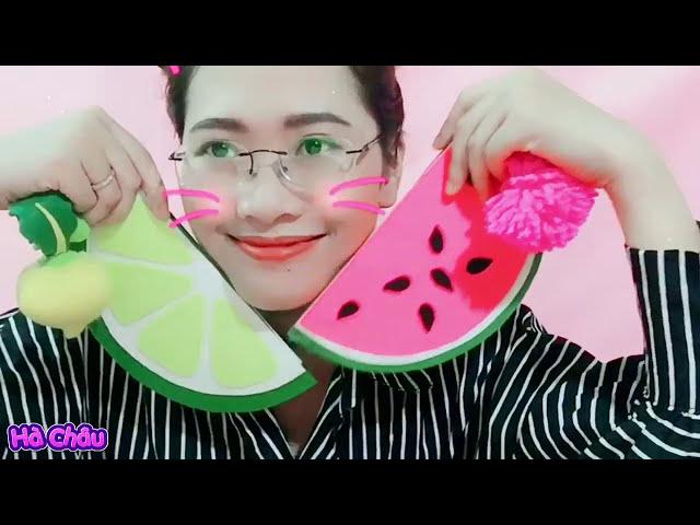 BACK TO SCHOOL DIY- Try making a watermelon bag and lemon bag- HA CHAU