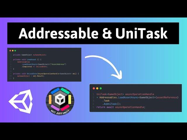 How to use Addressable w/ UniTask or async/await in Unity