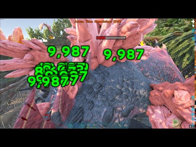 Ark UnOfficial Crystal Isles Alpha Boss solo with land dino (Reaper)