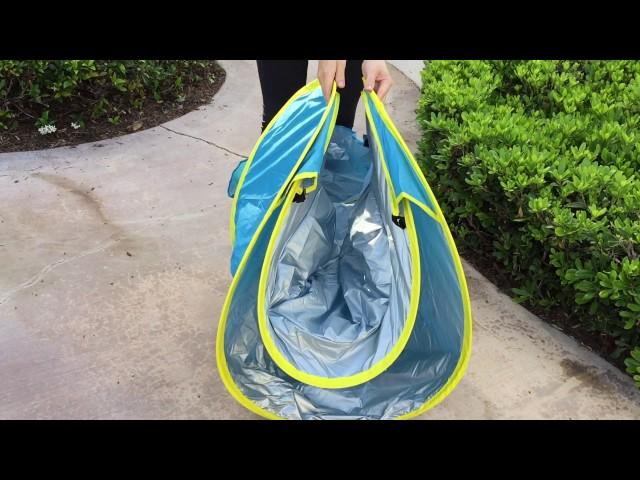 How to Fold Back Baby Beach Pool Tent by SINITI