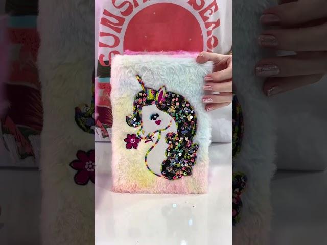 Unicorn Plush Notebooks for Kids | Cute, Fluffy Stationery for School & Journaling | Perfect Gift