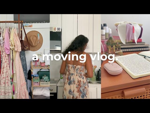 moving in nyc | packing, room tour, welcome dinner 