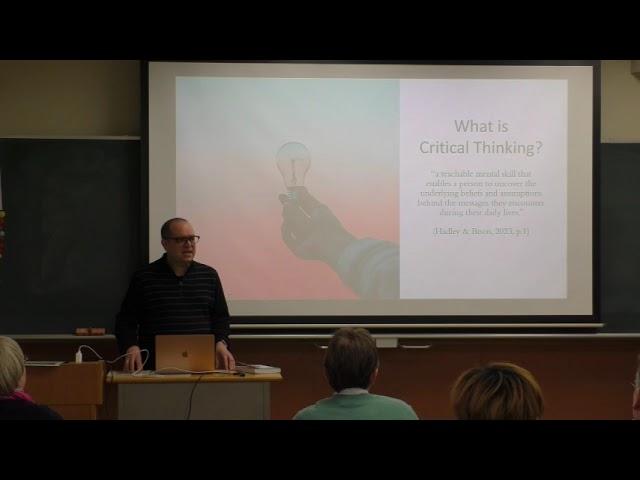 Thinking about Critical Thinking - Andy Boon