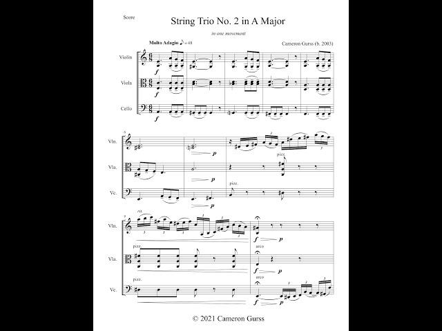 String Trio No. 2 in A Major (Original Composition)