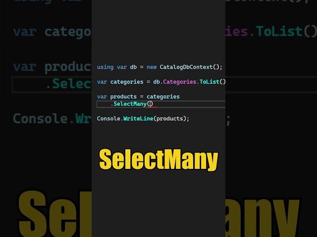 Using LINQ SelectMany To Flatten Nested Collections #shorts