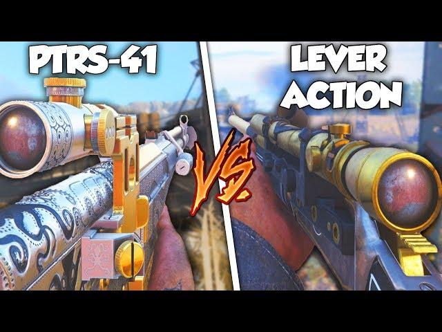 PTRS-41 vs LEVER ACTION... (DLC WEAPON SHOWDOWN) - COD WW2 DLC WEAPONS