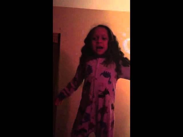 Little girl rapping