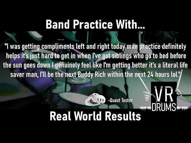 Real Life Band Practice With Real Results (App: VR Drums Ultimate Streamer) #metaquest