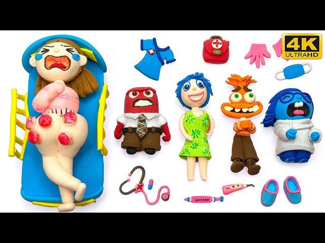  DIY INSIDE OUT 2 How To Make Clay Miniature Doctor Box Set 🩺 POP THE PIMPLES | Care Tips Tutorial